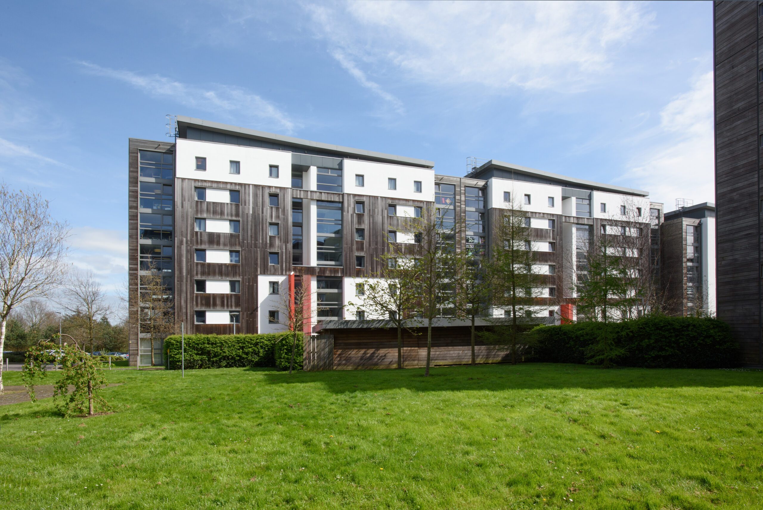 Exterior shot of the Mendip Court accommodation in Bristol