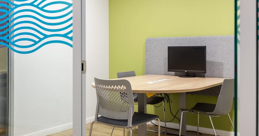 Interior of a study room in a Kaplan college