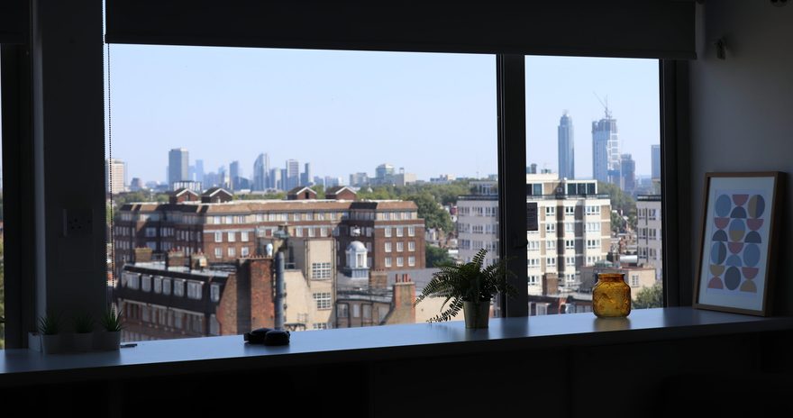 The view over London from the Sapphire Studio