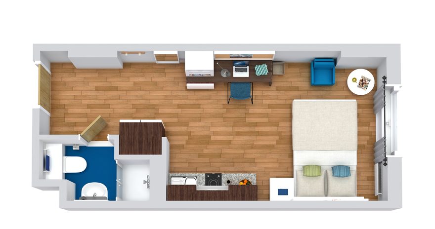 Floor plan of Kaplan Living Bournemouth Studio