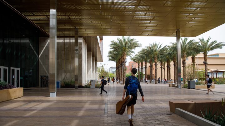 ASU’s Tempe campus outside the Student Pavillion