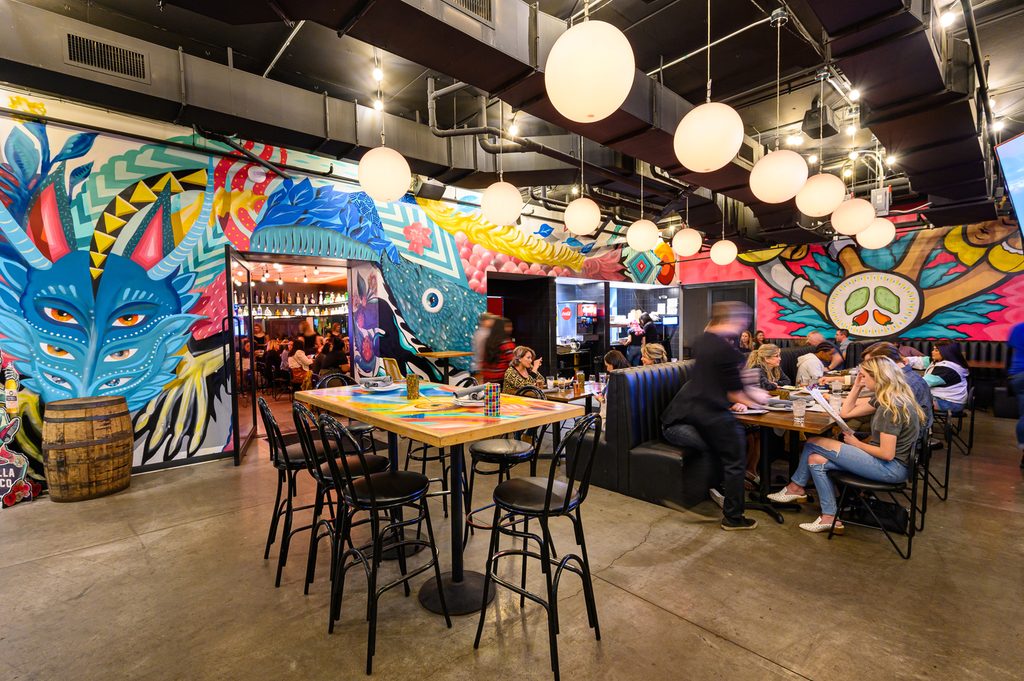 Common dining area in Roosevelt Row, ASU campus