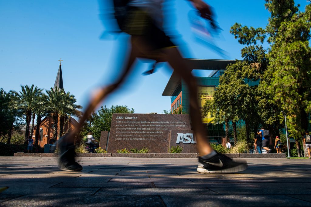 ASU Charter sign in the campus