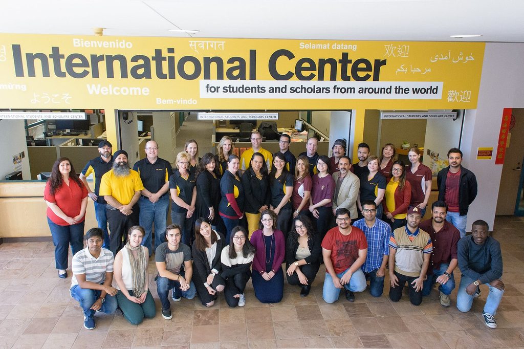 ASU staff and students at the international center