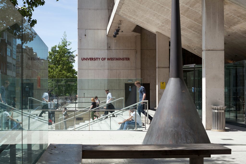 Entrance of the University of Westminster campus