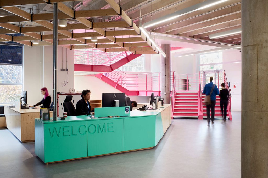 Reception area at Westminster campus