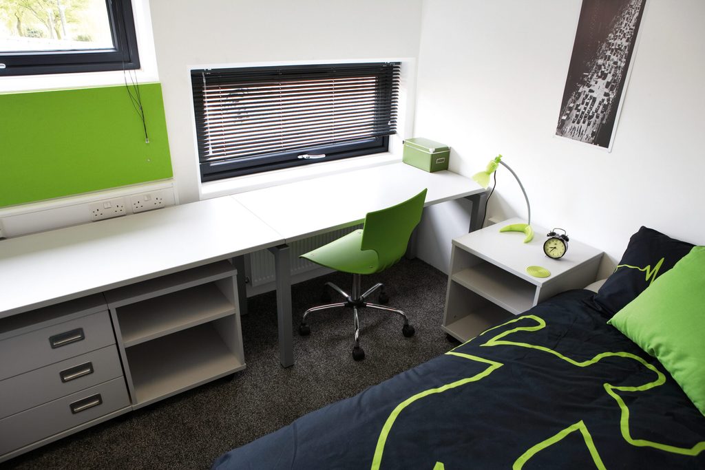 Student bedroom on the Birmingham Campus