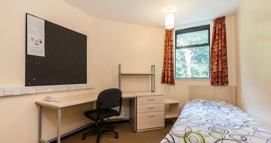 Student bedroom on the Birmingham Campus