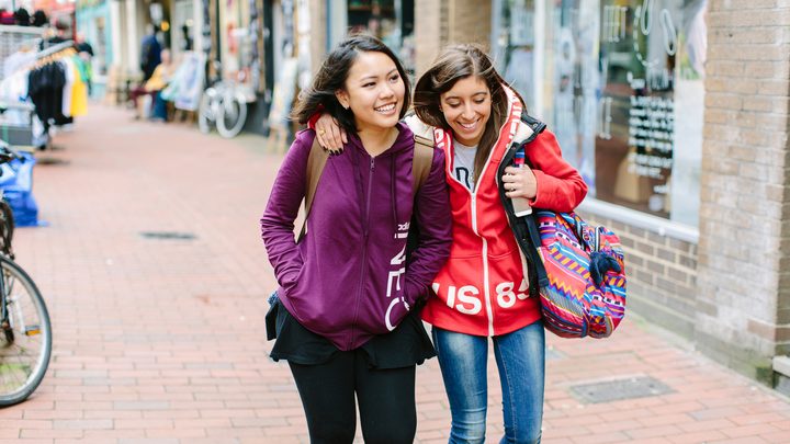 Students walking in Brighton