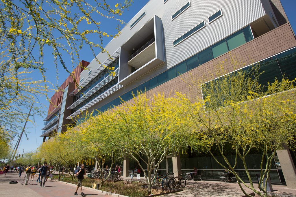 An Arizona State University building on a sunny day