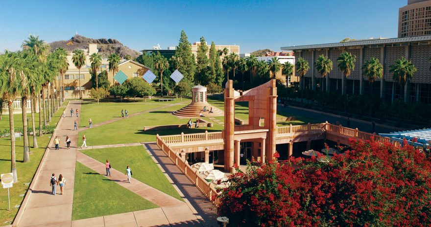 ASU's campus pictured from above