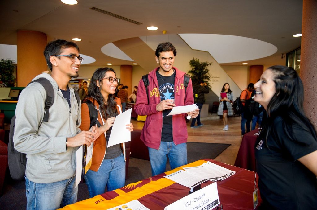 Some prospect ASU students during open day