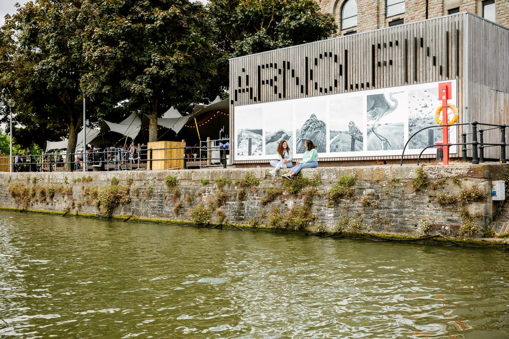 Bristol bars by the waterside of the docks