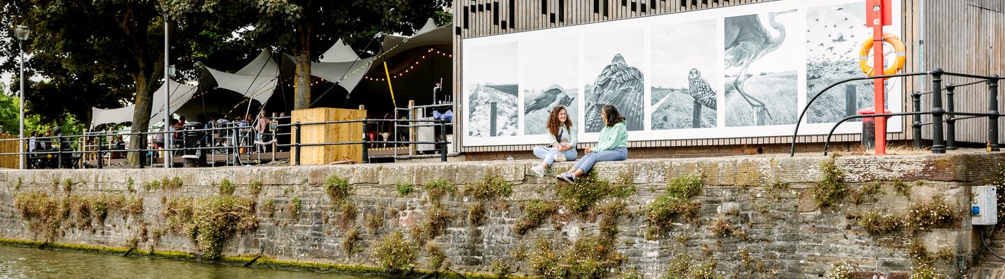 Bristol bars by the waterside of the docks