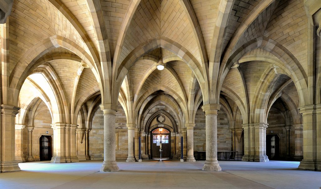 Entrance of the University of Glasgow main building