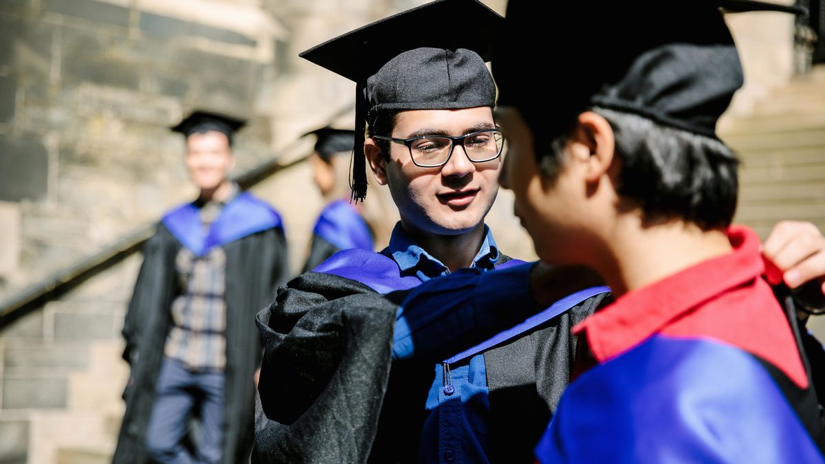 Two GIC students on graduation day