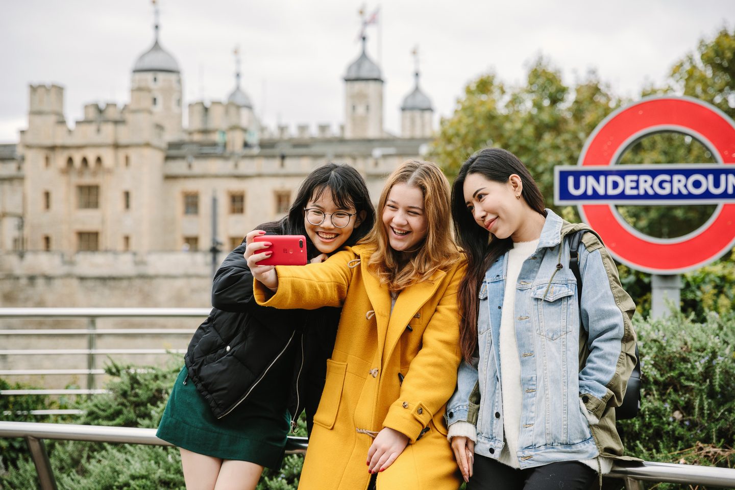 A group of KICL students taking a selfie