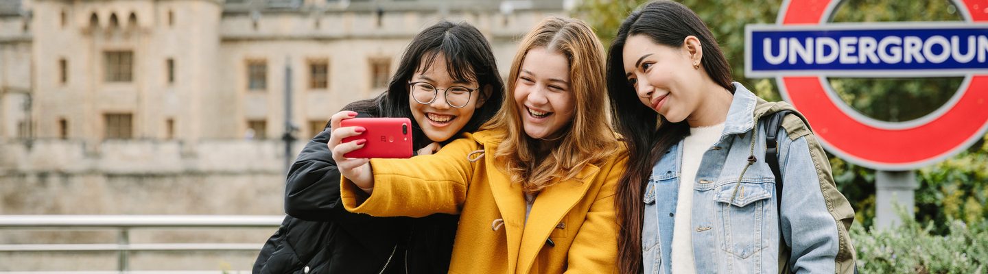 A group of KICL students taking a selfie