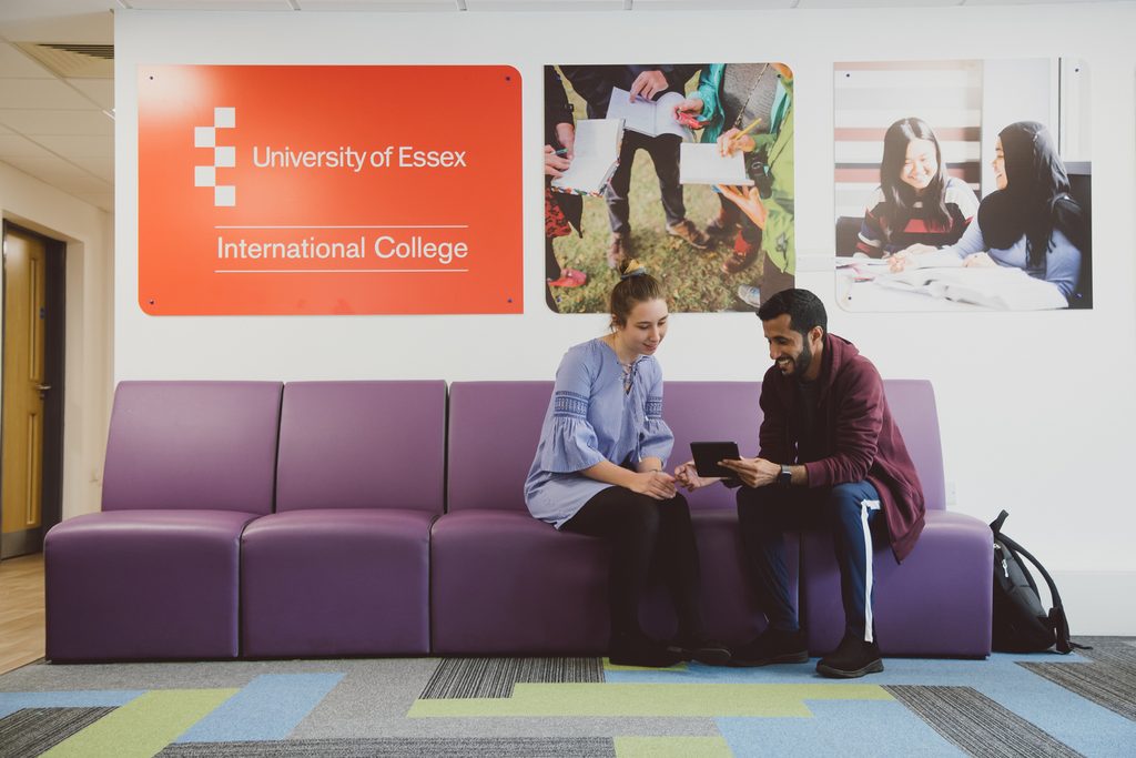 University of Essex International College student services supporting a student