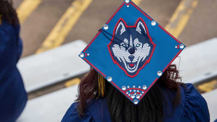 A hat at the Commencement ceremony