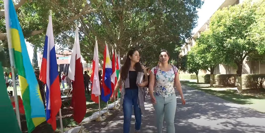 Students, Campus, Flags