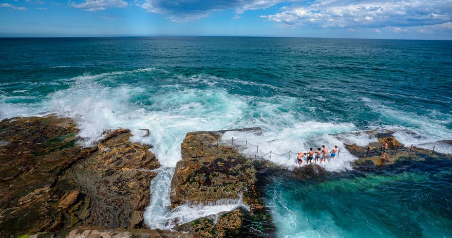 View of Bogey Hole in Newcastle Australia
