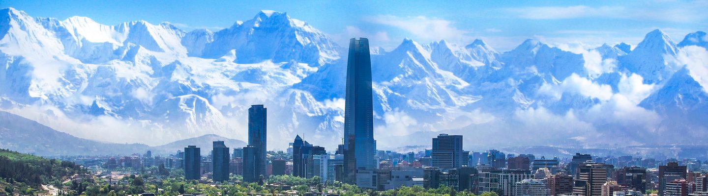 A panoramic view of Santiago del Chile