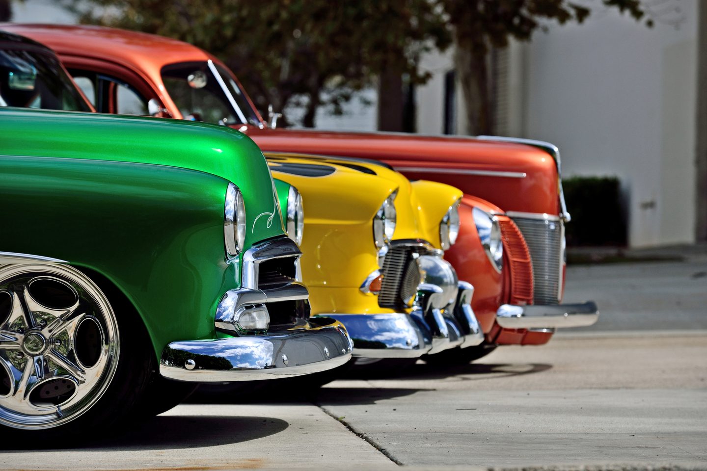 Classic cars parked next to each other