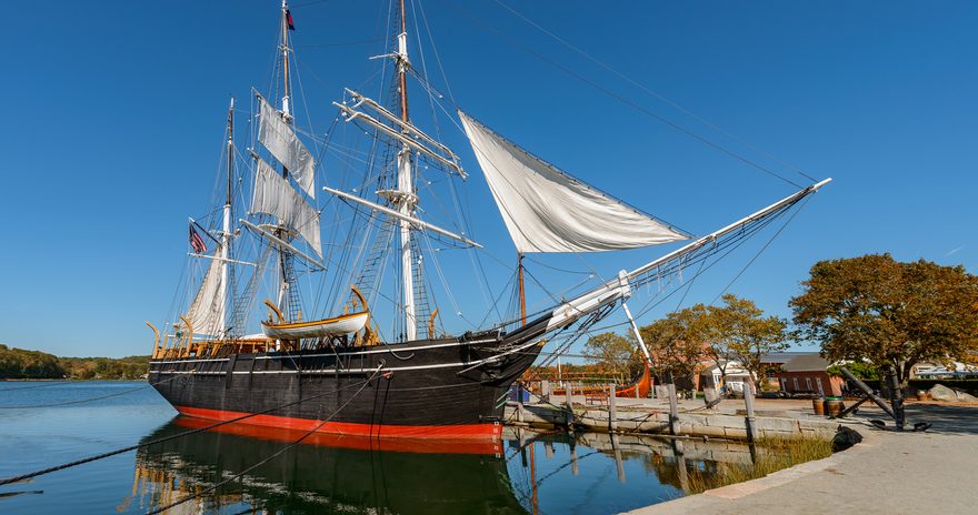 Last Wooden Whaling Ship in Mystic Seaport Museum