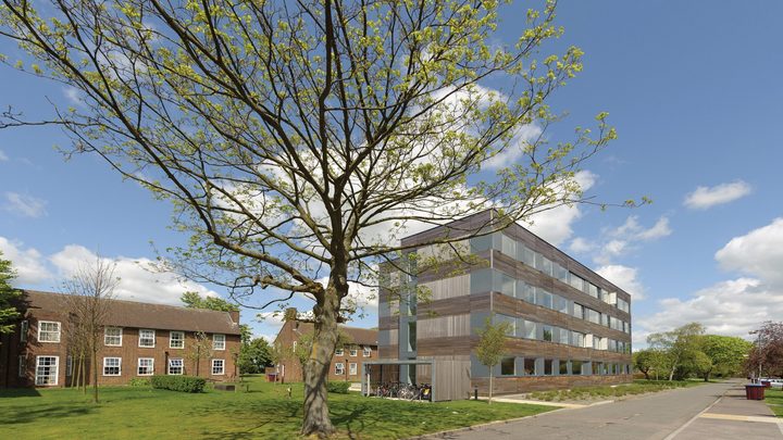 Cranfield University campus on a sunny day