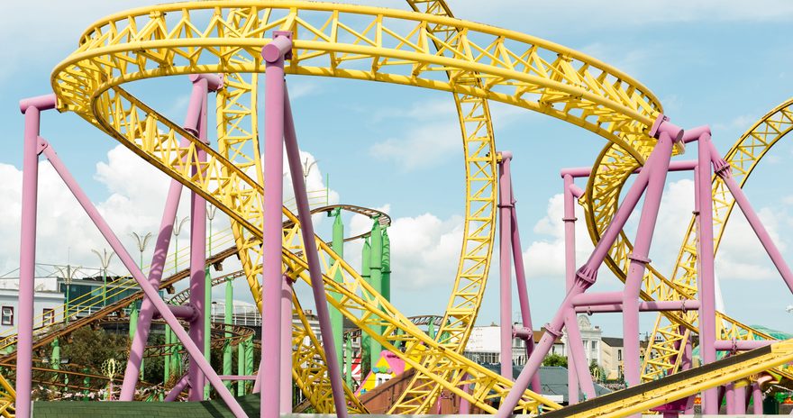 Roller coaster in Adventure Island