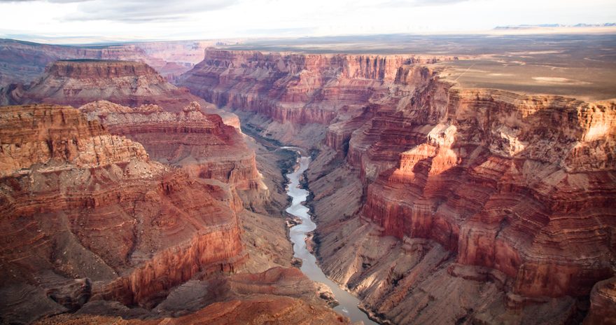 View over the South and North Rim Part in Grand Canyon