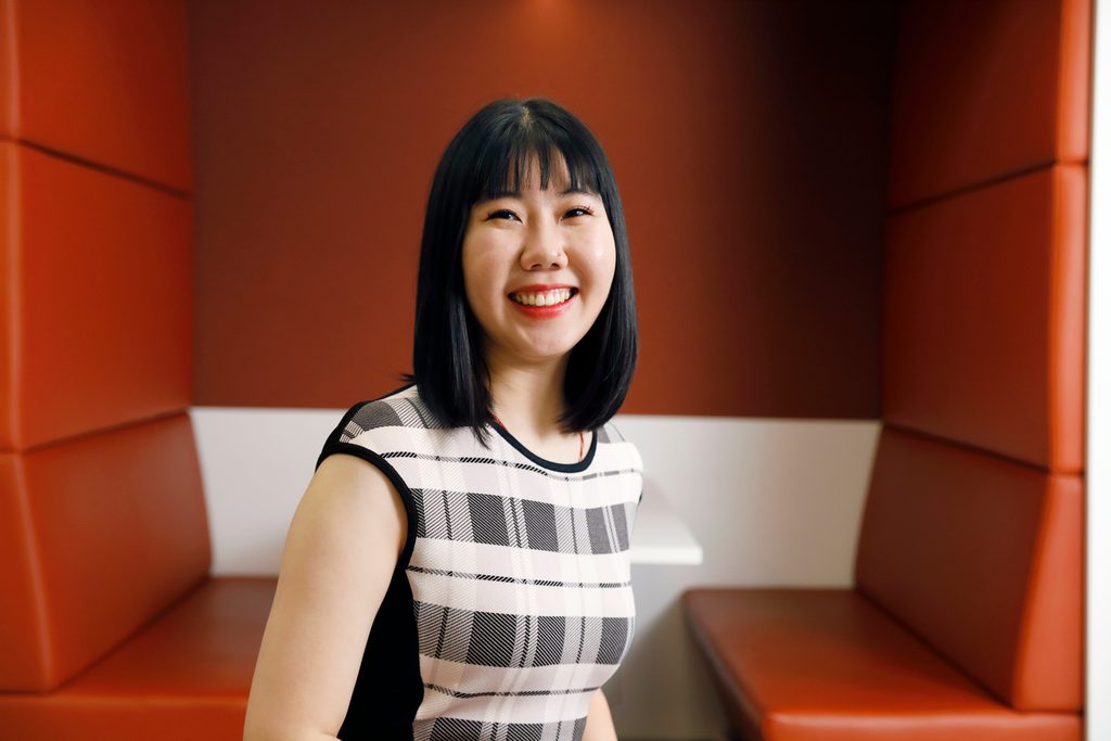 student sitting in KICL London campus