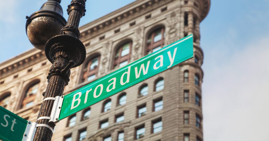 Broadway sign in New York City