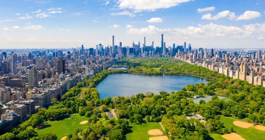 Aerial view of The Central Park in New York