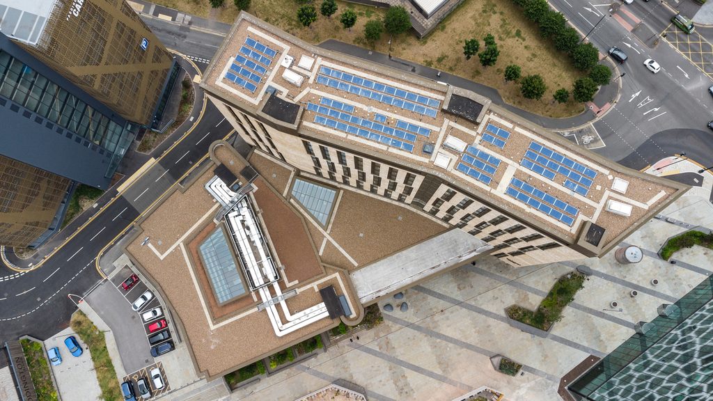 A view from above of the university of liverpool international college