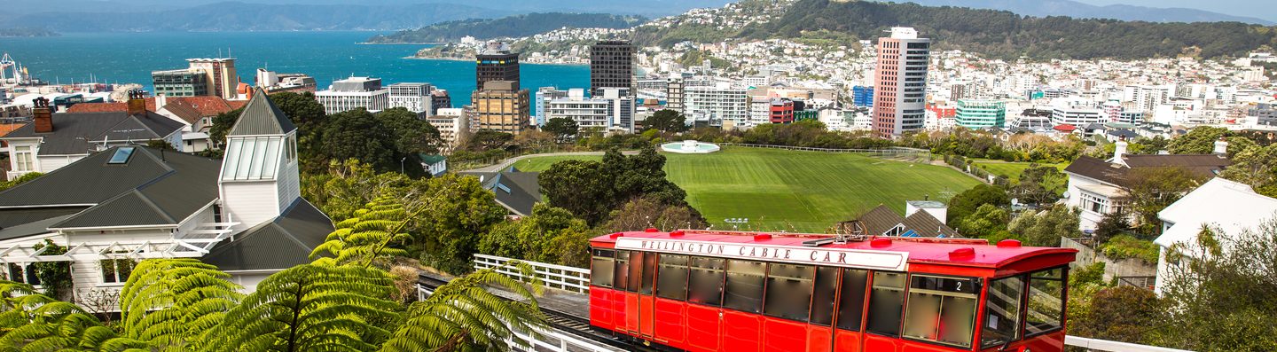 View of Wellington cable car