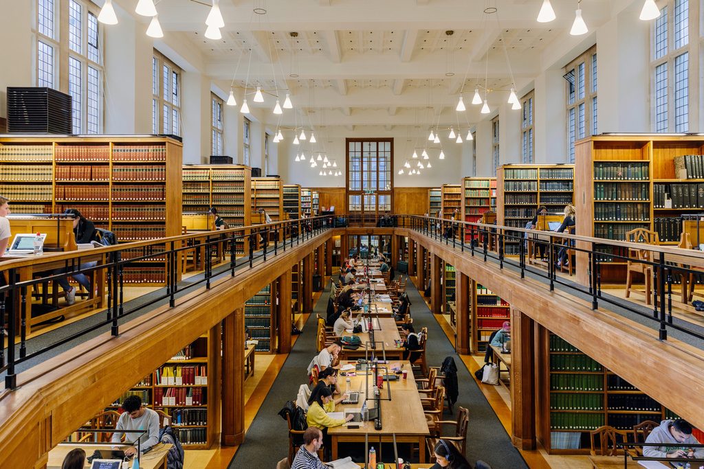 Interior of Wills Memorial Library