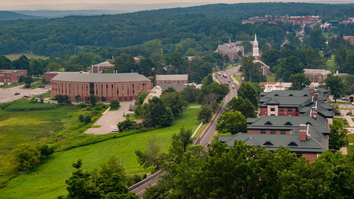 Aerial view of the UConn campus