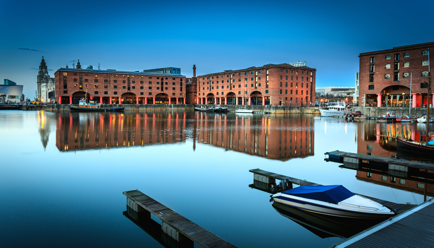 View of Royal aAlbert Dock and Royal Liver Building